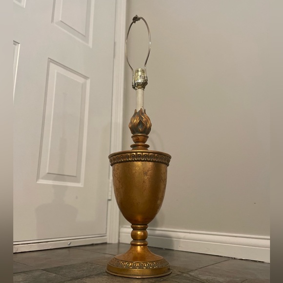 Antique Vintage Leviton Copper Art Deco 32” Table Lamp - Picture 3 of 7